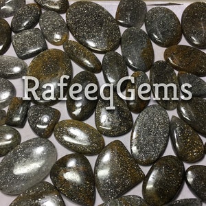 Cabochão de pedra solar preta calibrada por atacado - Cabochão oval calibrado de pedra solar solta a granel