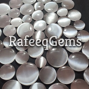 Lote de selenita por atacado - Lote de pedras preciosas de selenita - Lote de cabochão de selenita - Selenita de venda a granel - Selenita polida - Jóias de selenita