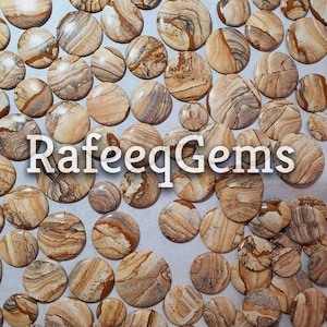 Lote de atacado de cabochão de jaspe de imagem por peso com diferentes formas e tamanhos usados para fazer joias (natural)