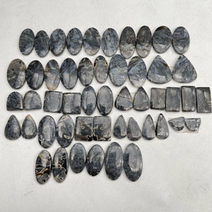 Paire de pierres précieuses en agate turque, paire de cabochons en agate turque naturelle, paire de pierres précieuses en agate de créateur en vrac pour la fabrication de bijoux,