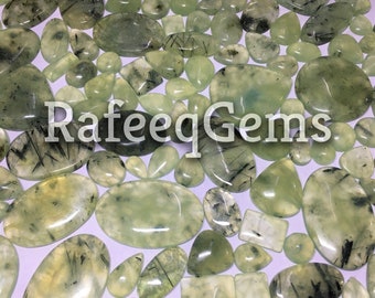 Amazing Prehnite Cabochon Wholesale Lot By Weight With Different Shapes And Sizes Used For Jewelry Making (Natural)