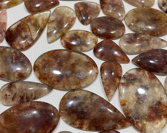 Beautiful Cherry Quartz, Wholesale Cabochon Lot By Weight With Different Shapes And Sizes Used For Jewelry Making (Natural)