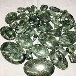 Seraphinite cabochon-Seraphinite gemstone jewelry-Seraphinite wire wrapping-seraphinite stones different sizes and shapes for making jewelry