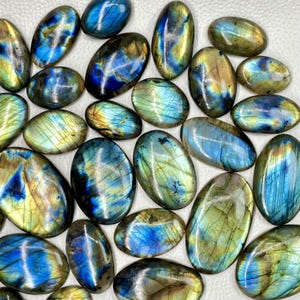 Lote de atacado AAA+ Azul e Multi Ambos Fogo Labradorite Cabochão Pedra Preciosa Solta Para Fazer Joias