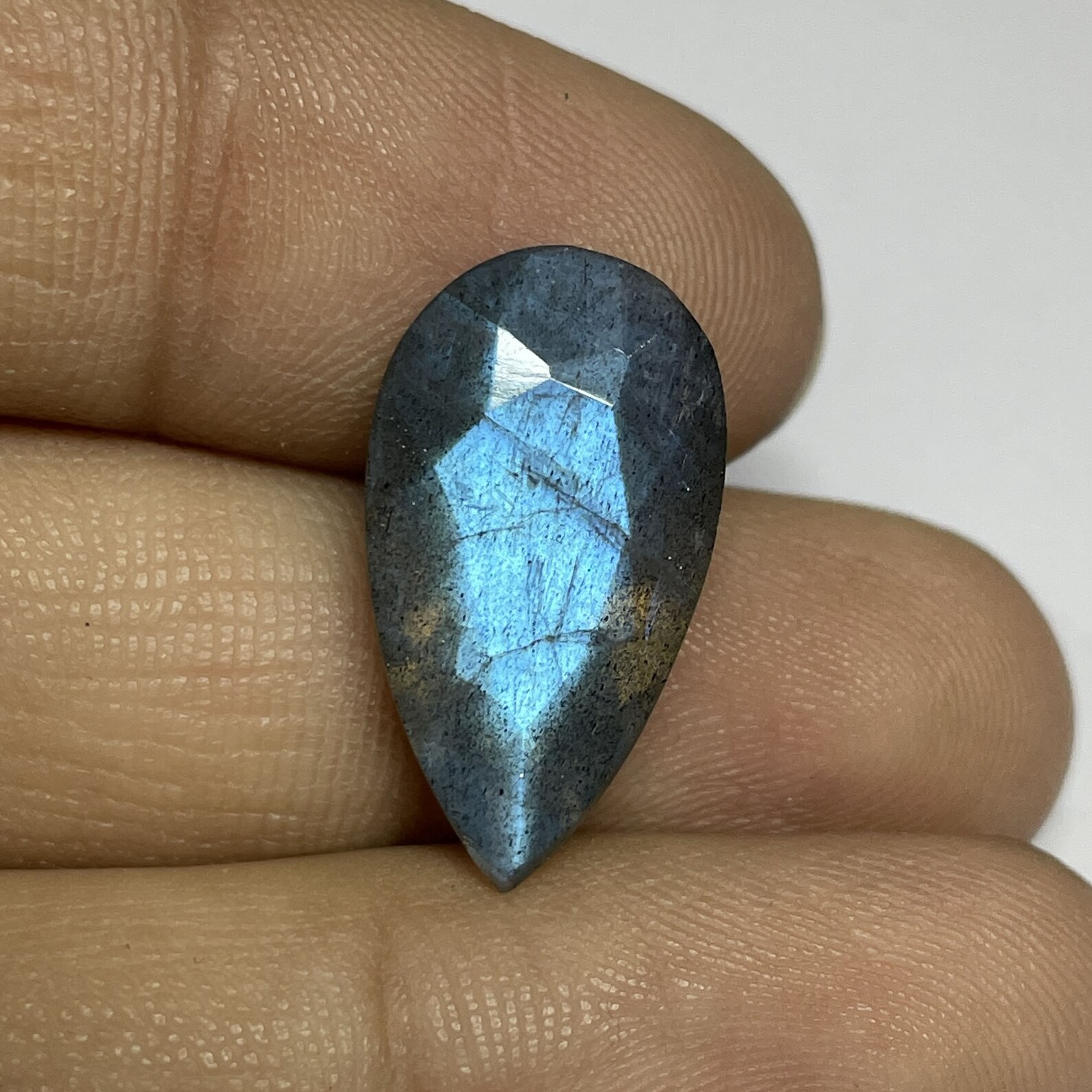 Labradorite Faceted Gemstone 8.5 Cts Labradorite Checker Etsy