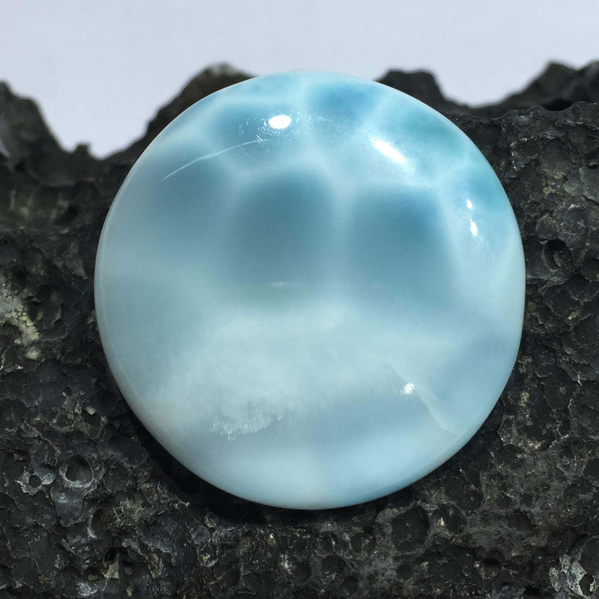 36 Cts Sky Blue Color Natural Larimar Cabochon Gemstone Etsy