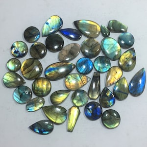 Wholesale Labradorite Gemstone - Mix Shapes Labradorite Cabochons lot - bulk Labradorite Stone - multi flashy Labradorite for use jewelry