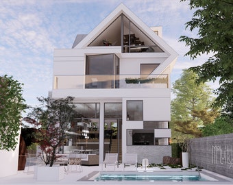 House plans, One Family 4 Bedroom House Architectural Concept Design Floor Plans