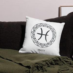 Zodiac Pisces Astrology Horoscope Cushion Cover image 3