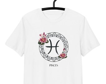 Unisex organic cotton t-shirt | Women's T-shirt | Men's T-shirt | Pisces Zodiac Sign