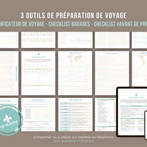 Travel Planner Bundle: Trip Itinerary & Packing Lists (PDF)