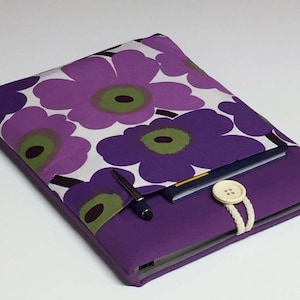 iPad Case, Tablet Sleeve, iPad Air - iPad Pro - iPad Mini - Samsung Padded Sleeve cover with pocket Echino Japanese print Marimekko Unikko