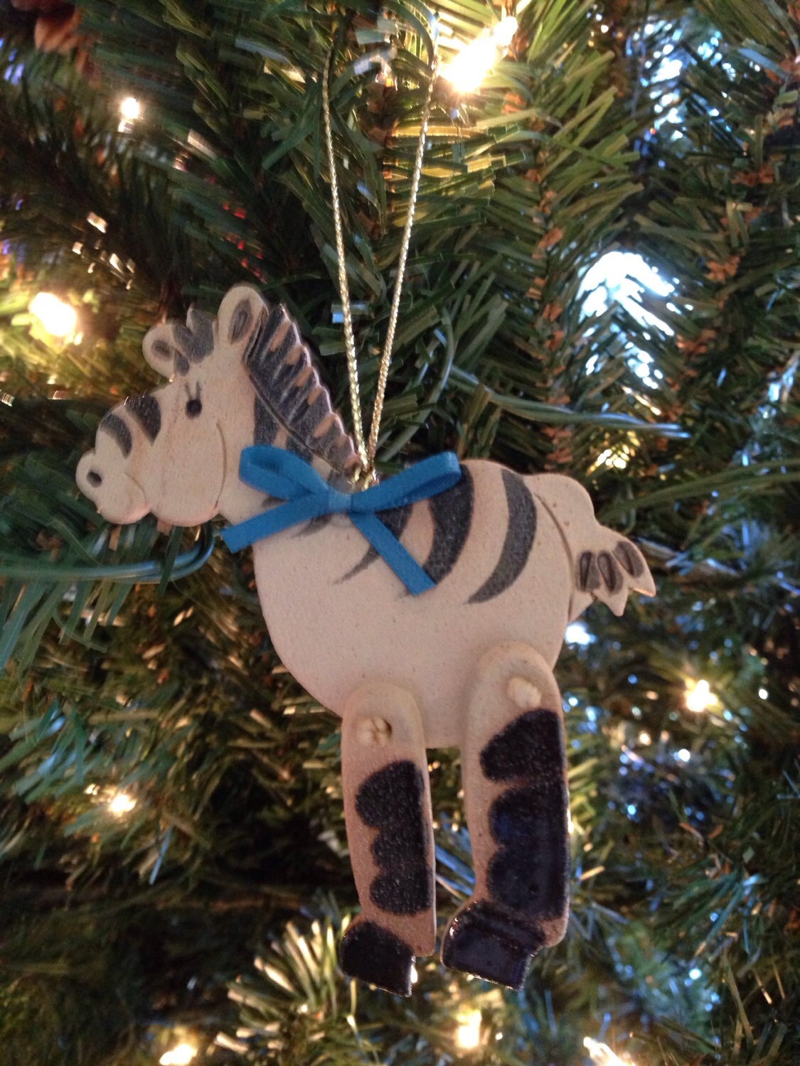 Zebra Ornament Zebra Christmas Ornament Handcrafted Ornament Etsy