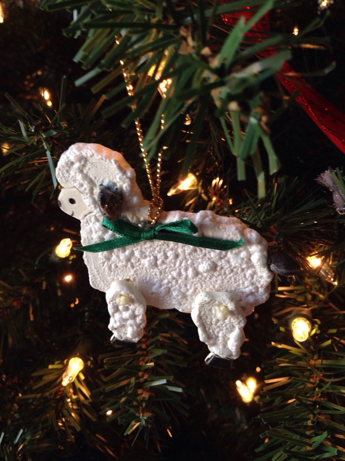 Lamb Ornament Lamb Christmas Ornament Handcrafted Ornament Etsy