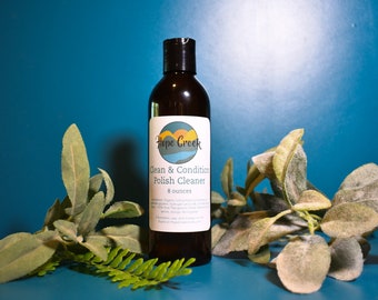 All Natural Chemical Free Wood Furniture Clean & Condition Polish Cleaner 8 oz by Hope Creek Acres