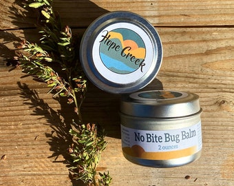 Natural Organic Non-GMO No Bite Bug & Pest Repellent and Itch Skin Balm 2 oz Tin