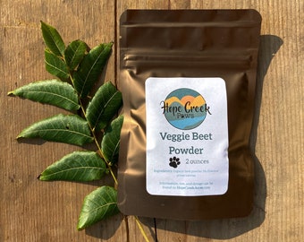 Pet Dog Cat Veggie Beet Powder Food Topper Supplement for Detox Immunity Shiny Coat Appetite 2 oz