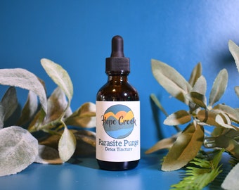 Parasite Cleanse Cleanse Tincture with Black Walnut Wormwood Clove Garlic Pumpkin 2 oz by Hope Creek Acres