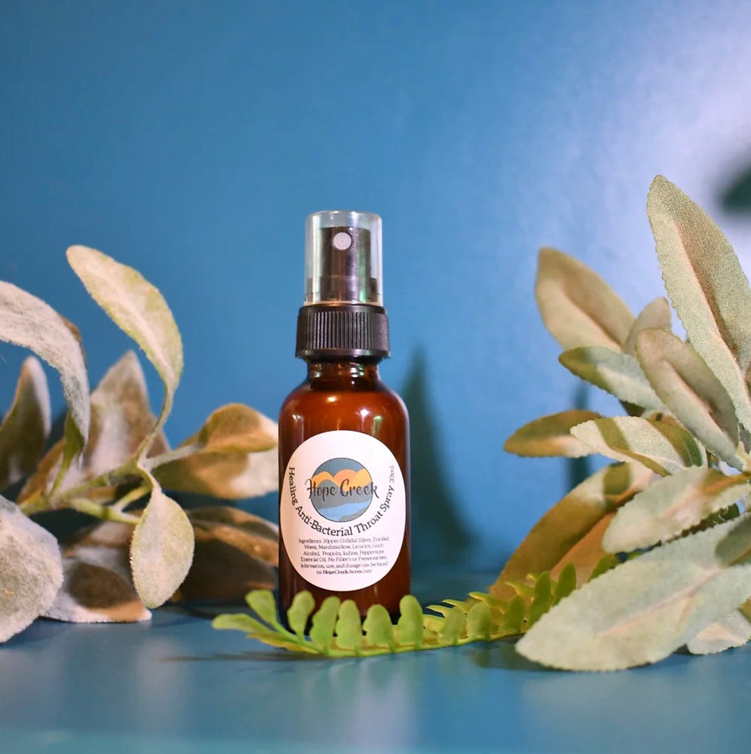 Sore Throat Spray 2 Oz With Colloidal Silver Iodine Licorice Etsy