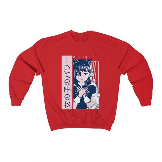 Aesthetic cyberpunk anime girl' Unisex Crewneck Sweatshirt