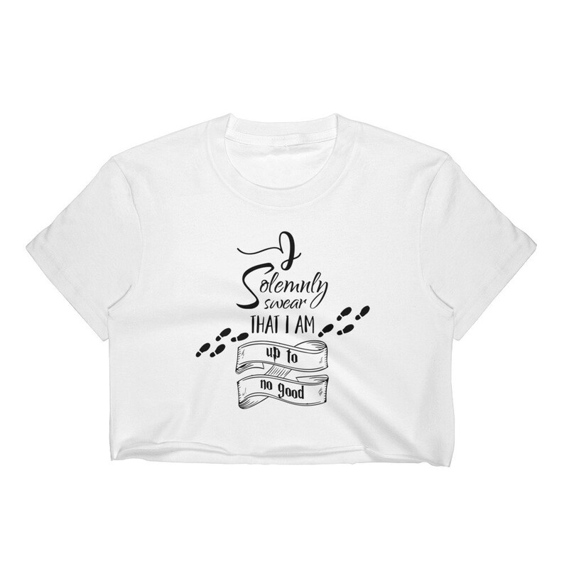 I Solemnly Swear That I Am Up To No Good Ladies Fitted T-Shirt Harry Wizard Gift