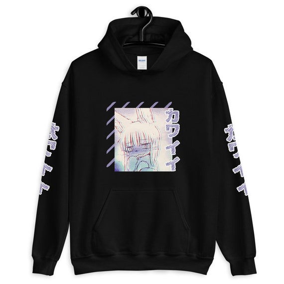 kawaii girl oversized harajuku hoodie anime hoodieanime girlcutekawaii  clothingvaporwavepastel gothpastel grungeyami kawaiiunisex