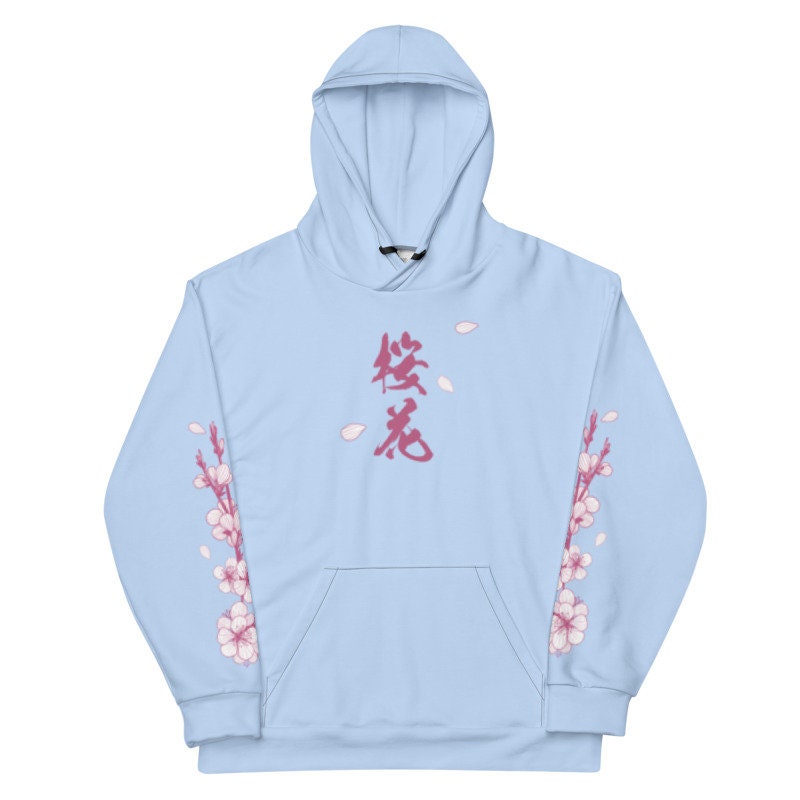Kirei Sakura Symphony Japanese Blossoms in Classic Art Pullover Hoodie