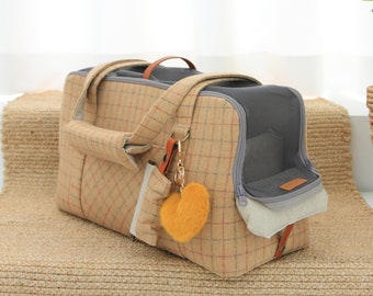 LIMO PLAID CAMEL: Tierkorb Hundekorb