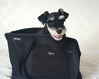 Boat Canvas Carrier - Black & White stitch