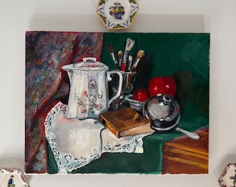 Original Acrylic Still Life Painting on Canvas - 18x14"