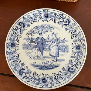Blue and White Delfts 8.5” Plate