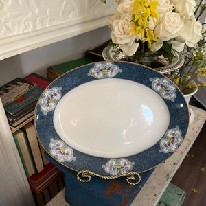 Blue and White Vintage English Platter