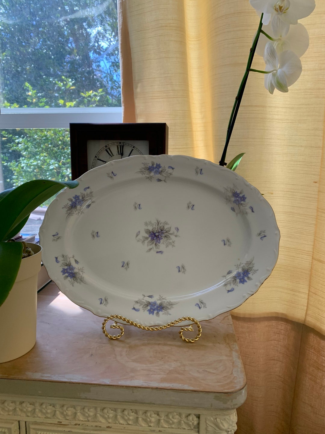 Vintage Platter by Breton Fine China Violetta. Measures 16.5 Etsy