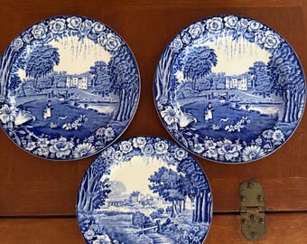 Vintage Enoch Woods Ware Plate: English Scenery, Ralph Enoch 1781