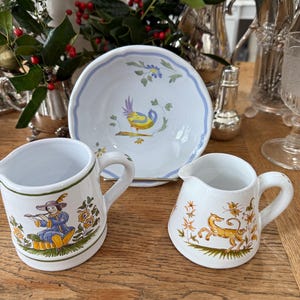 French Faience Lot of 3.  Moustiers France.