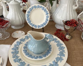 Blue Embossed Wedgwood Queens Ware Lot of 3 Plates - Etsy Canada
