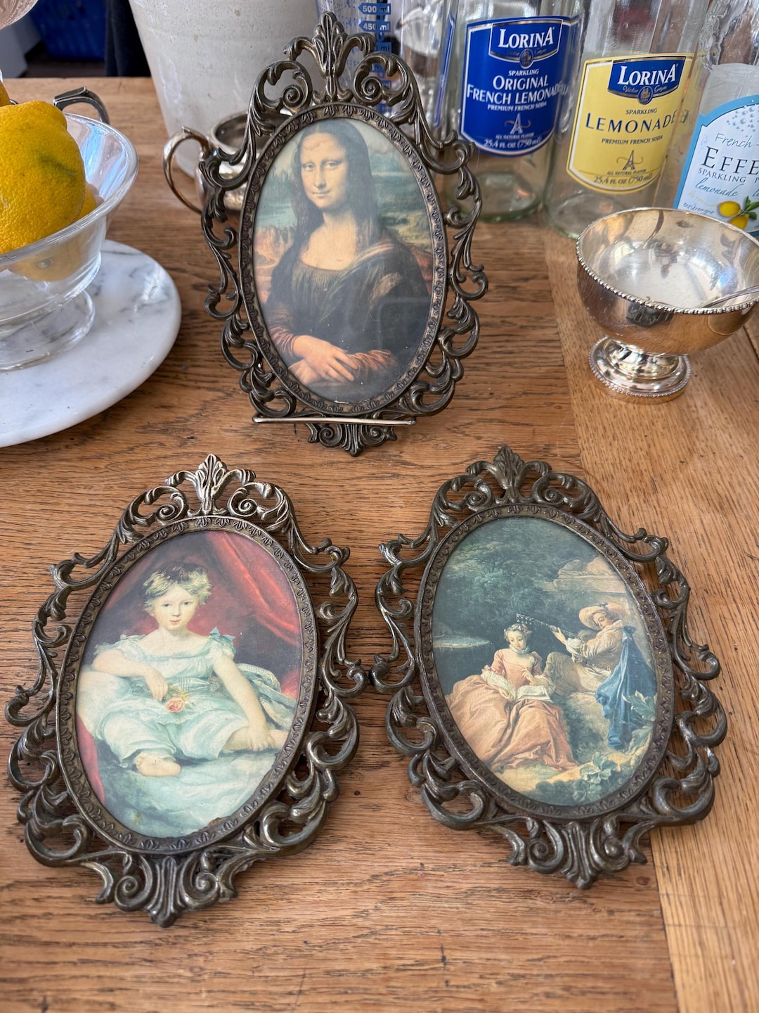 Set of 3. Vintage Ornate Brass Hanging Frames. Italy. - Etsy