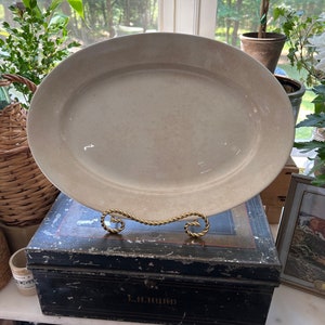 White Vintage Ironstone 15” Platter