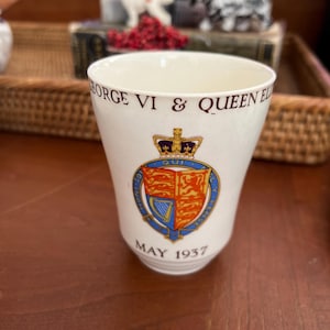 British Commemorative Cup for King George VI.  Woods Ivory Ware 1937.