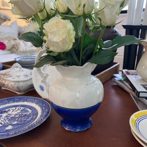 Blue and White Vintage Pitcher