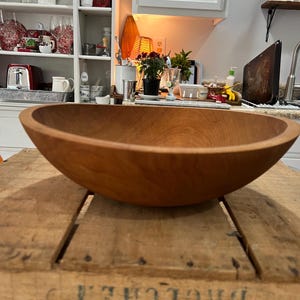 Large Vintage Wooden Bowl