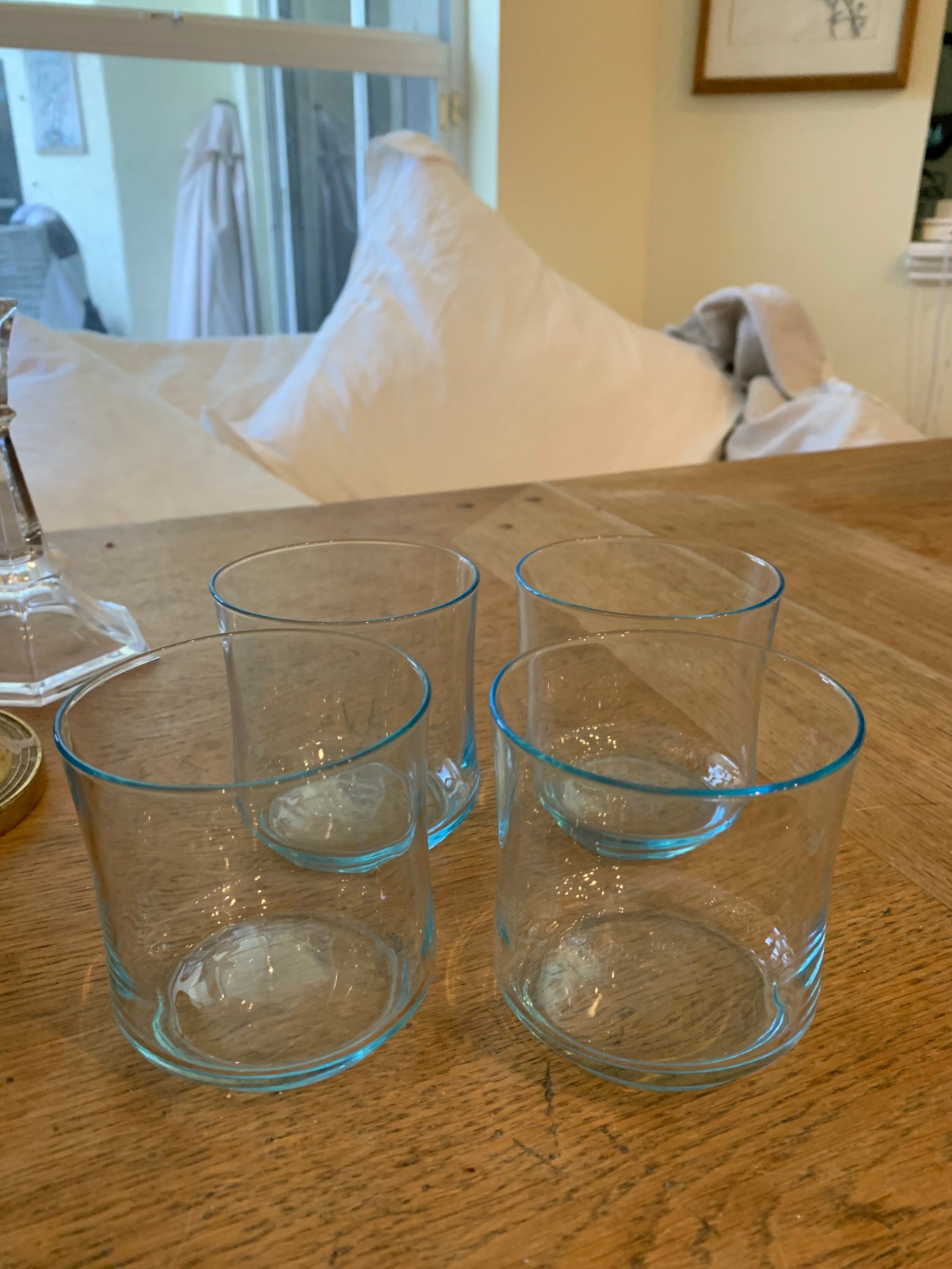 Vintage Set of 4 Light Blue Juice Glasses. Measures 3.25 X Etsy