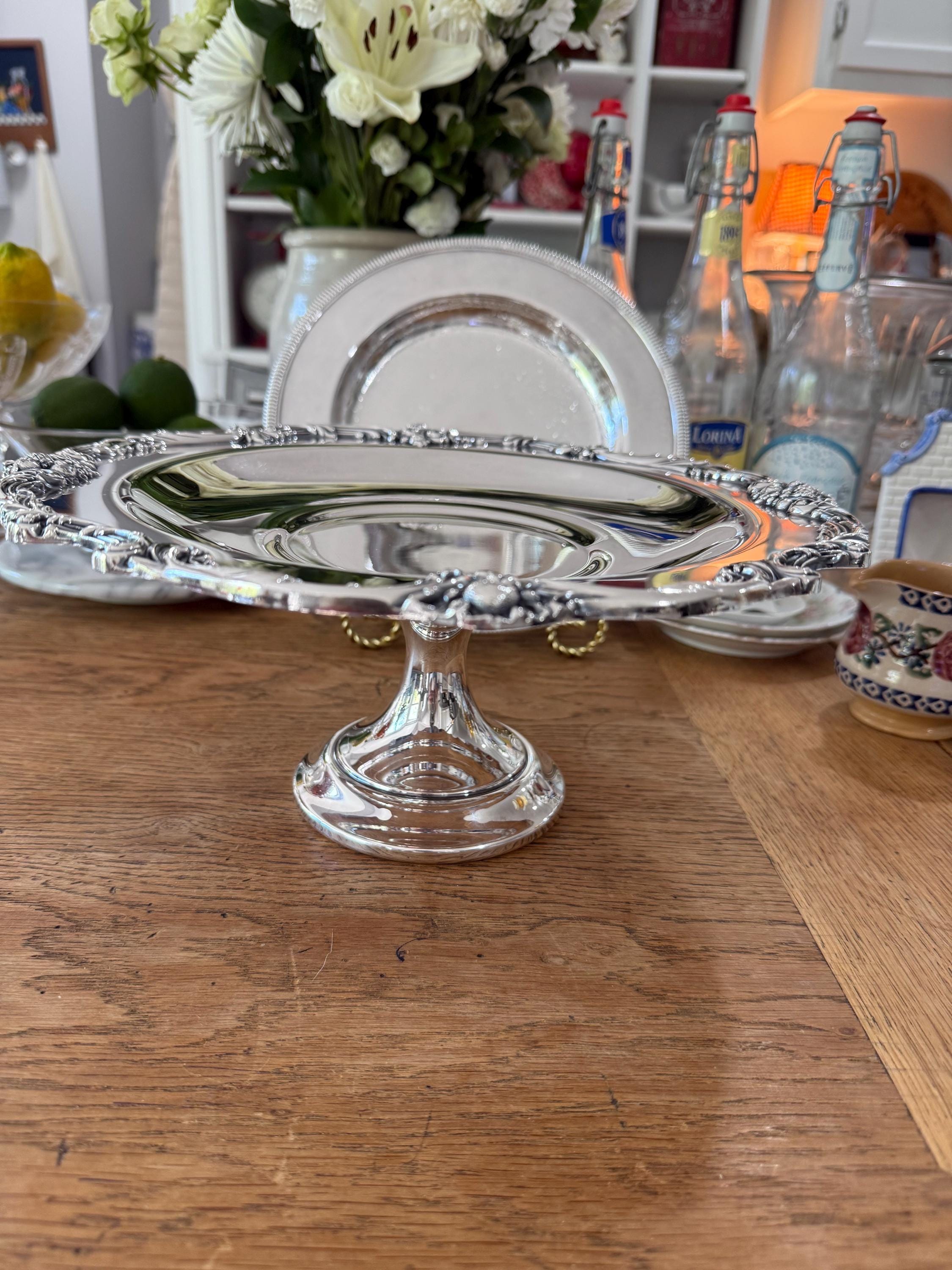 Reed & Barton 1687 King Francis Silverplate Cake Stand. - Etsy