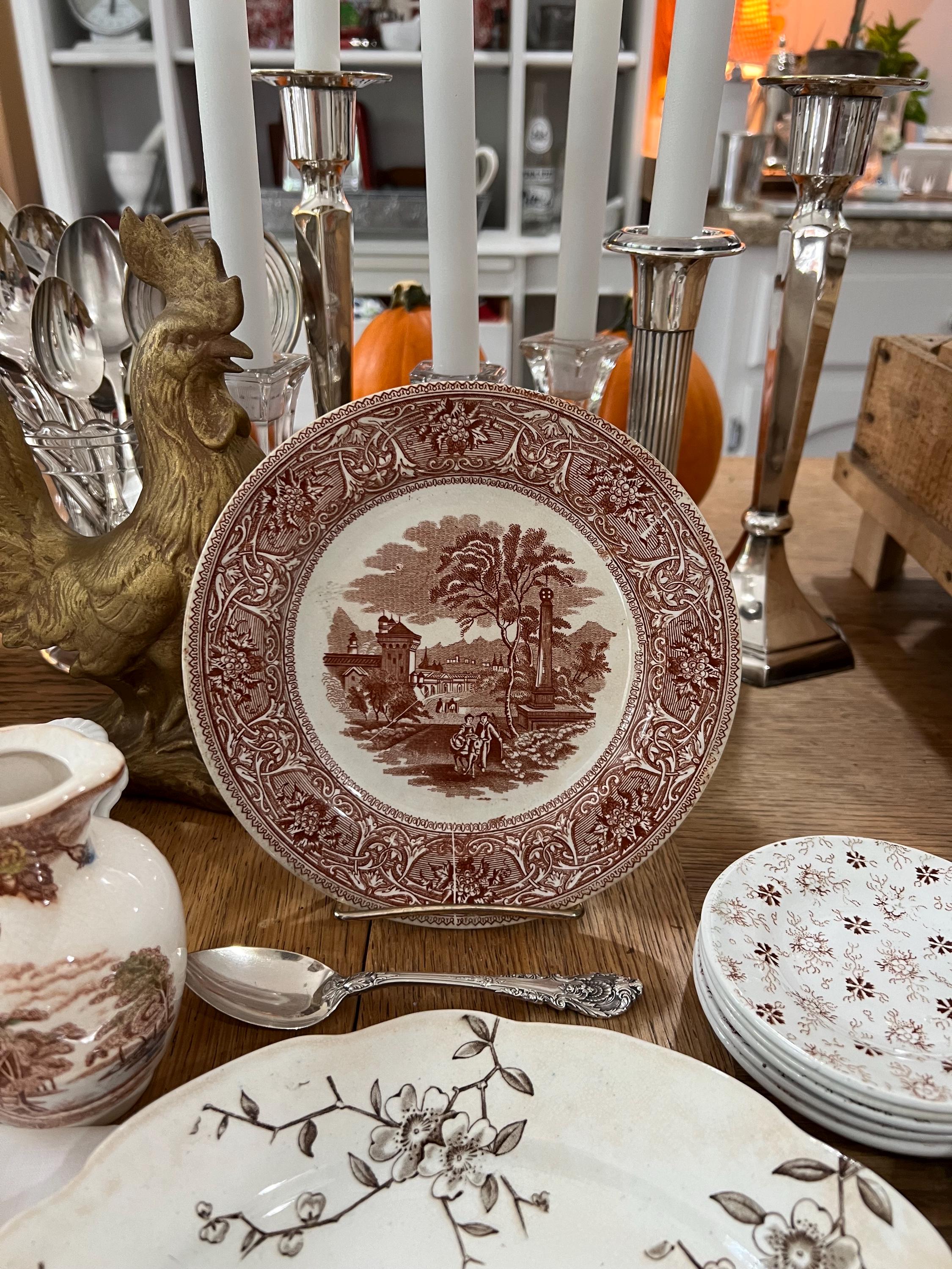 * antique plate ୨୧ ディネット 小さなお皿 ブラウン antique mini plate ୨୧ * ディネット 小さなお皿 【公式通販】