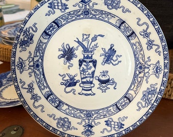 Blue and White Vintage Transferware Plate