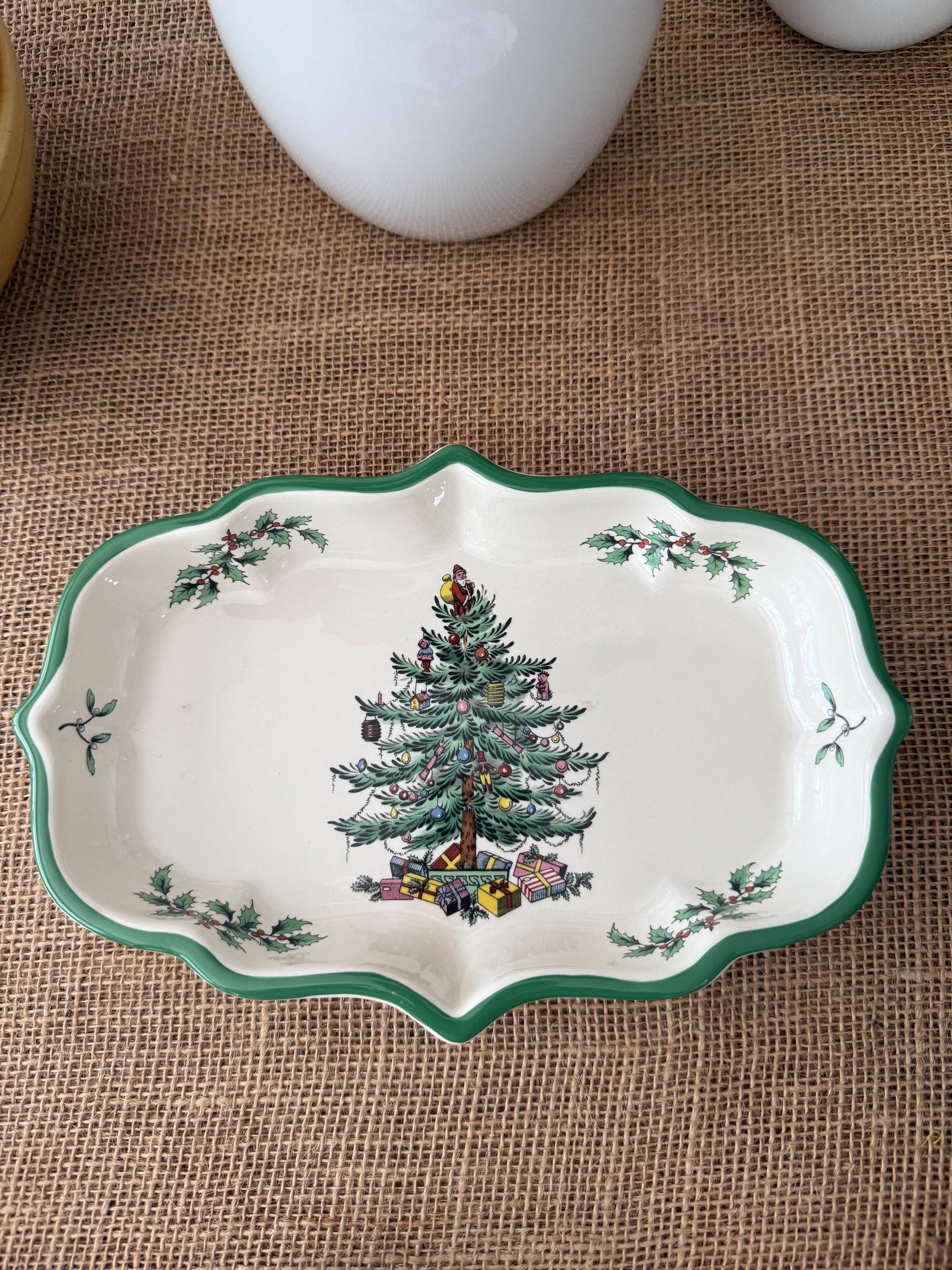 Spode（スポード）　パイ皿クリスマスツリー柄　　新品未使用品 スポードのクリスマスツリー皿。イギリス製。 - Etsy 日本