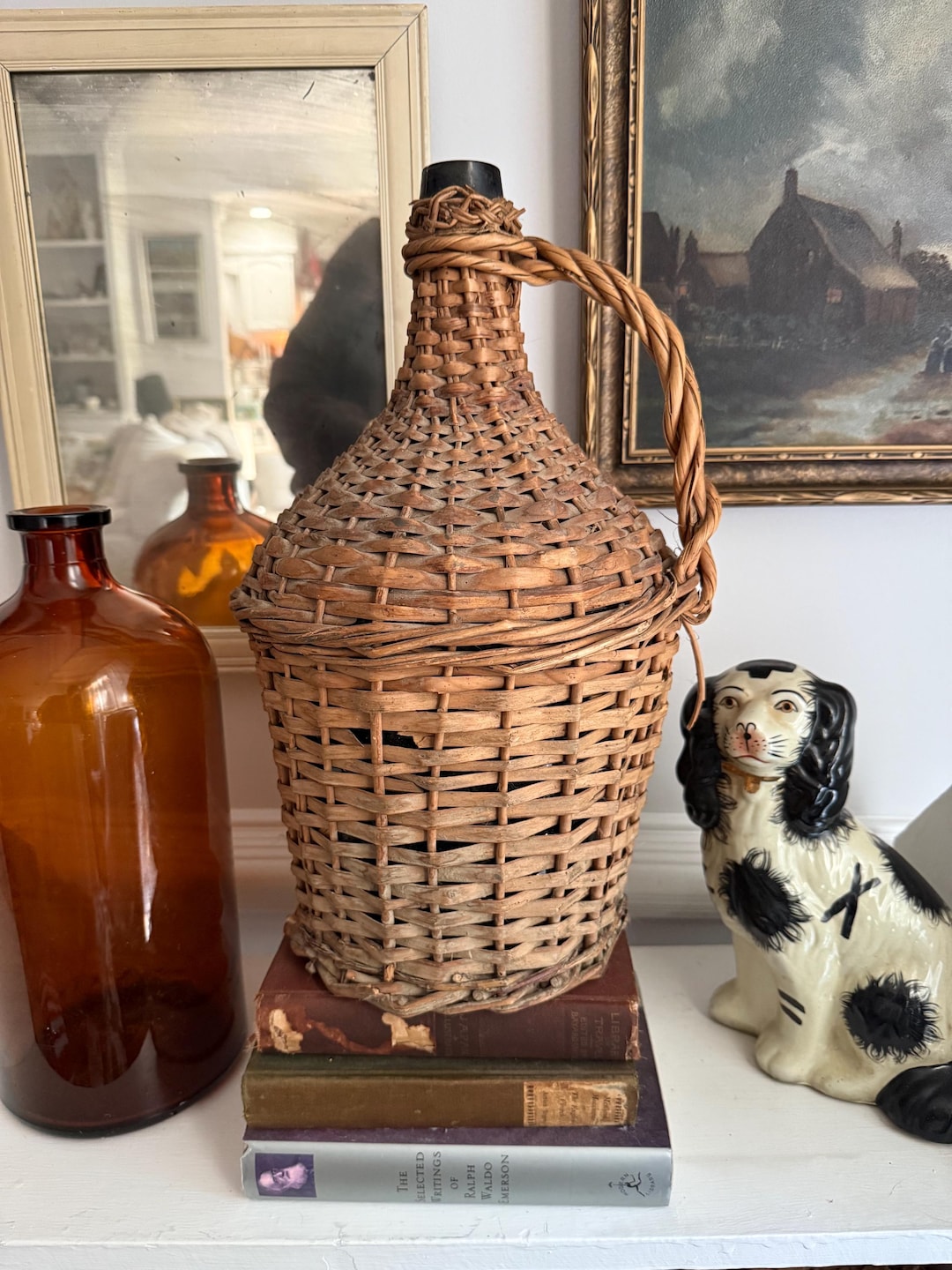 Vintage Glass Demijohn - 15.5
