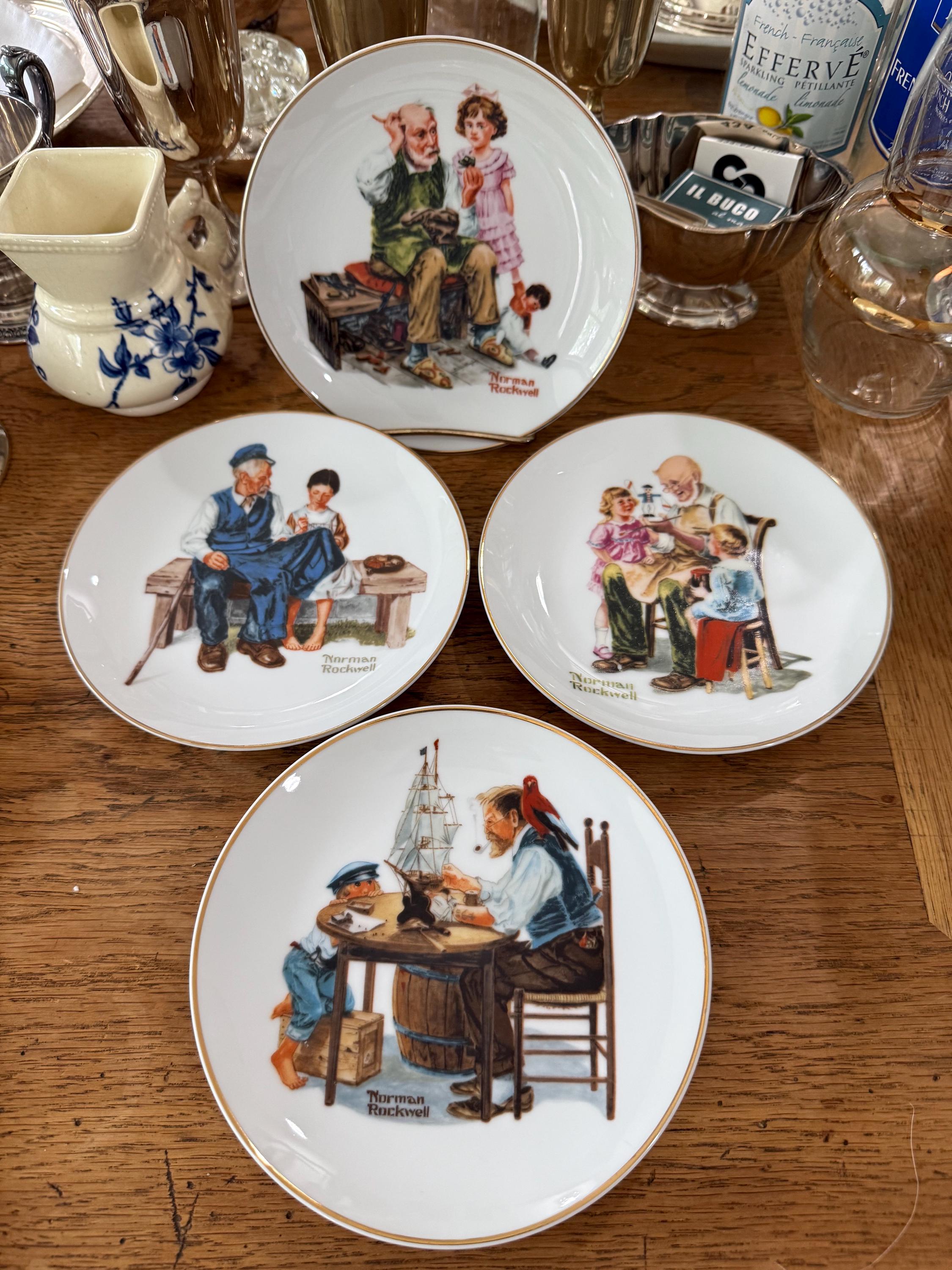 Norman Rockwell 飾り皿 絵皿 インテリア アンティーク Norman Rockwell Plate Sets - Etsy