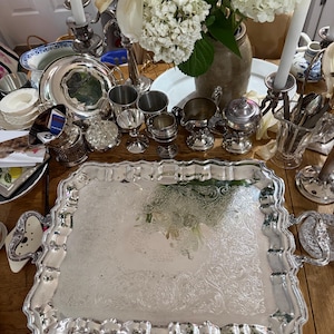 Sheridan Large Silverplate Tray - Etsy