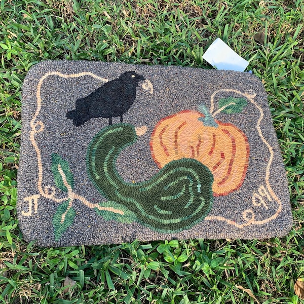 Hooked Rug Crows - Etsy